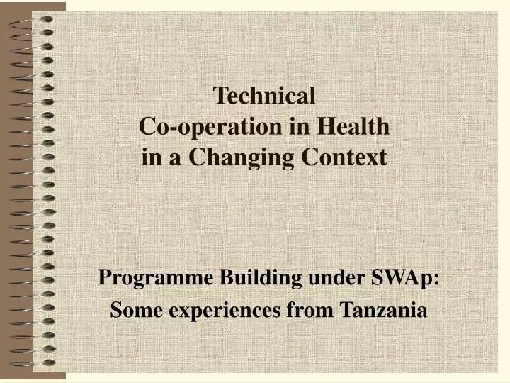 programme building under swap some experiences from tanzania