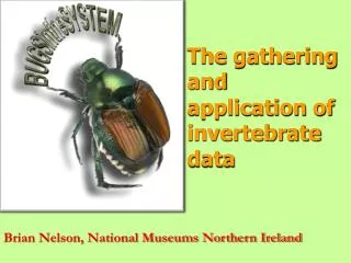 The gathering and application of invertebrate data