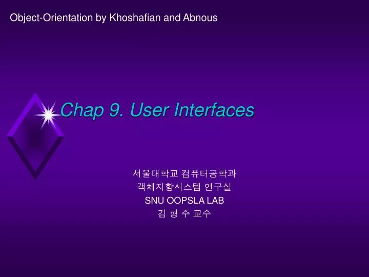 chap 9 user interfaces