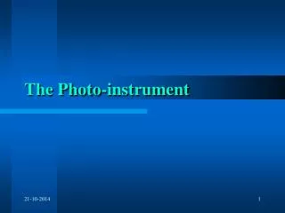 The Photo-instrument