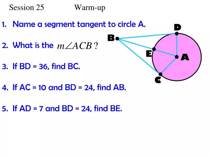 session 25 warm up