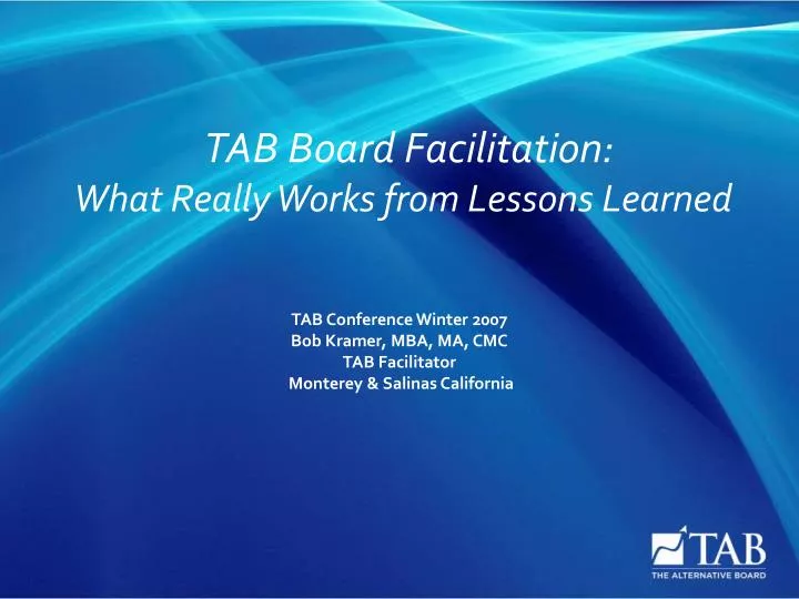 tab board facilitation what really works from lessons learned