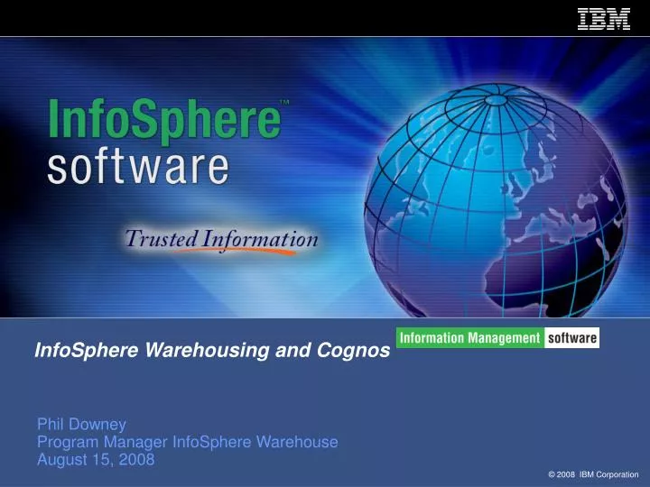 infosphere warehousing and cognos