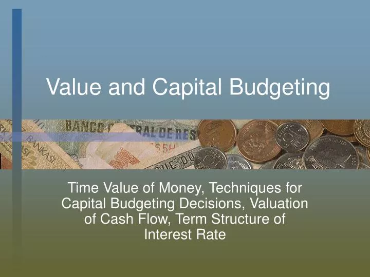 value and capital budgeting
