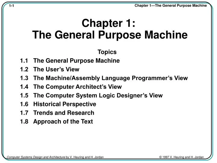chapter 1 the general purpose machine