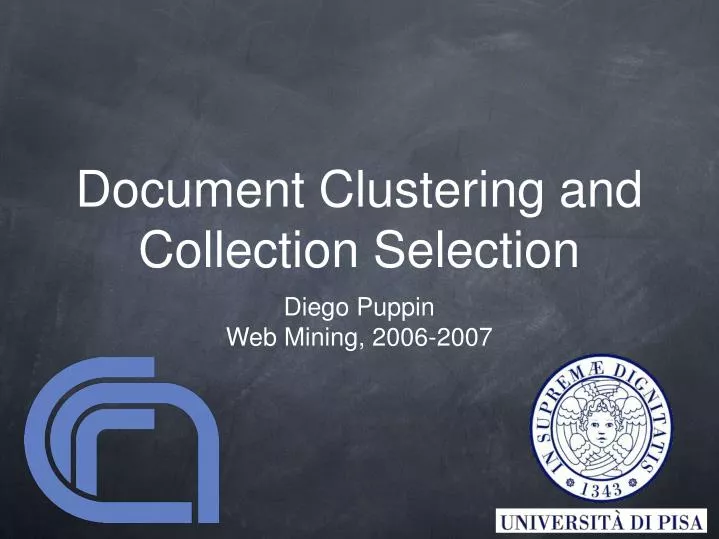 document clustering and collection selection