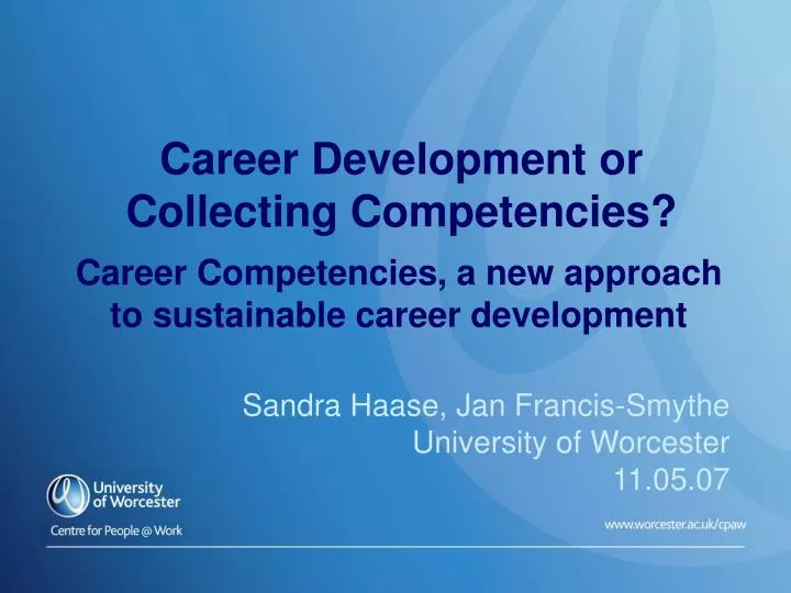 career development or collecting competencies
