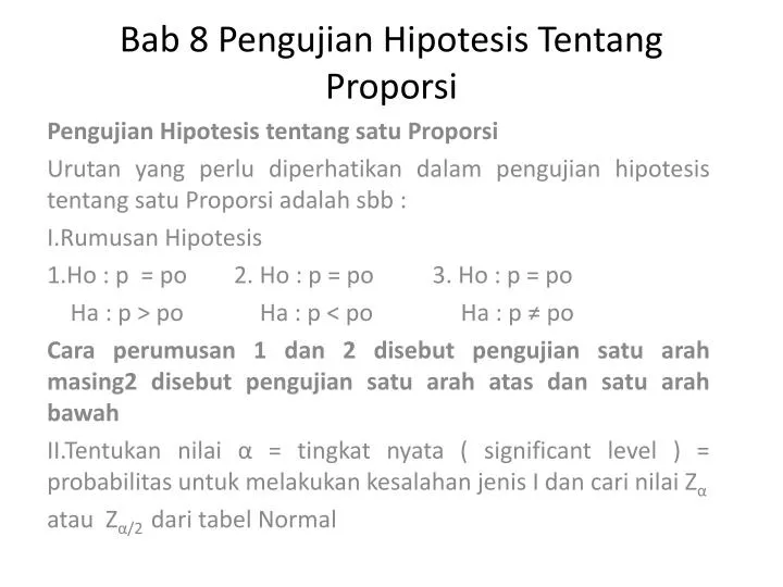 bab 8 pengujian hipotesis tentang proporsi