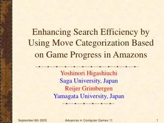 Enhancing Search Efficiency by Using Move Categorization Based on Game Progress in Amazons