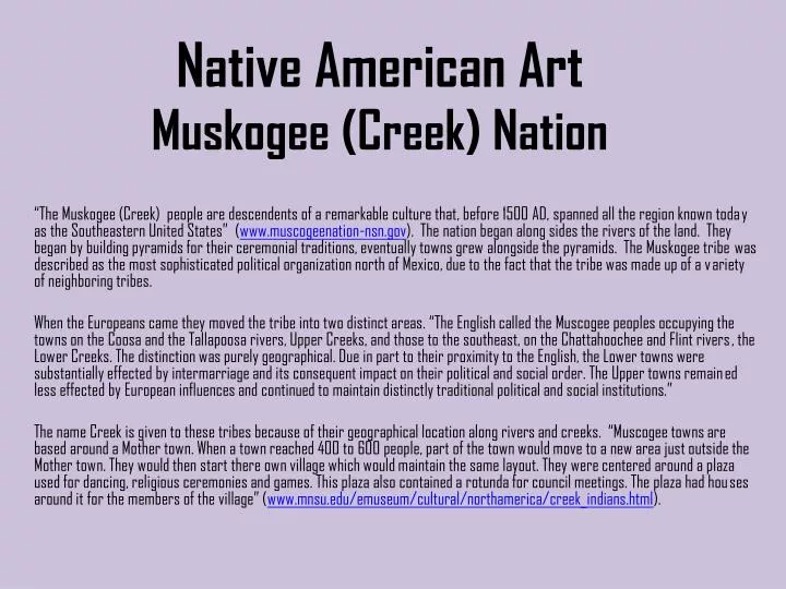 native american art muskogee creek nation
