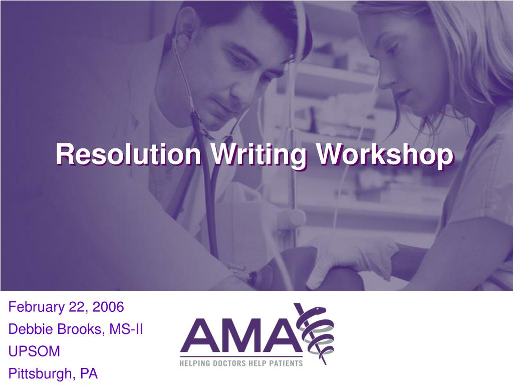 PPT - Resolution Writing Workshop PowerPoint Presentation, free ...