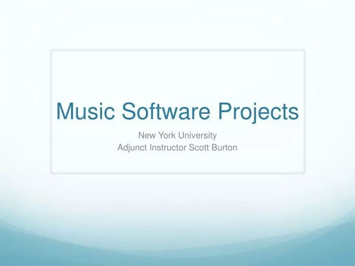 music software projects