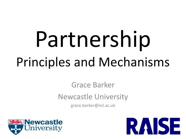 partnership principles and mechanisms