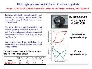 Mn:NBT-5.6%BT single crystal d 33 ?483pC/N