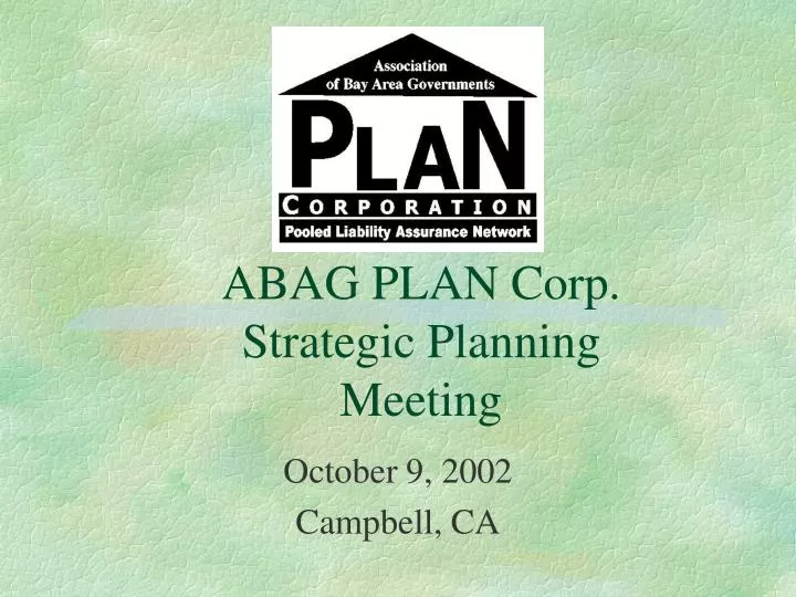 abag plan corp strategic planning meeting