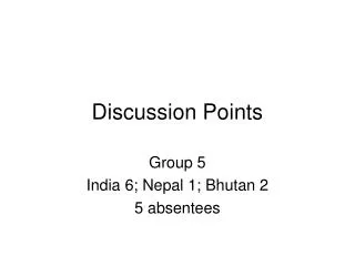 Discussion Points