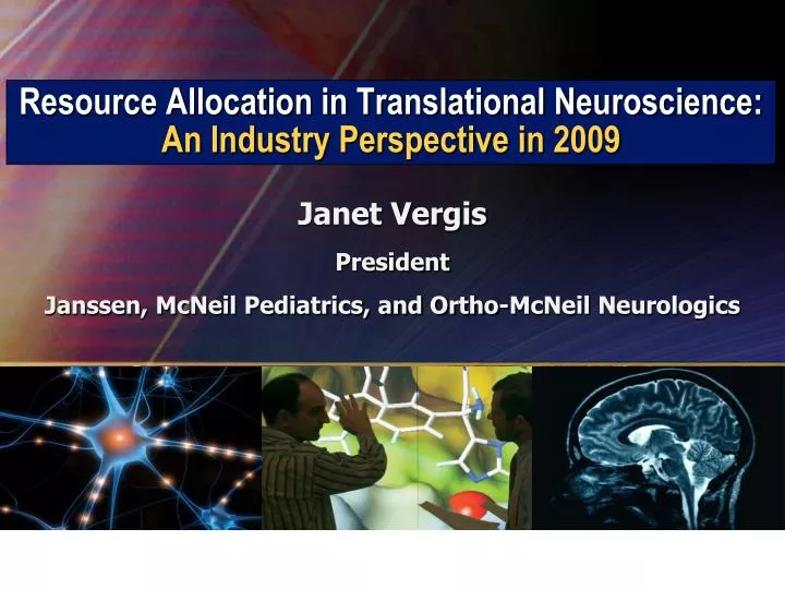 resource allocation in translational neuroscience an industry perspective in 2009