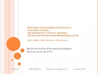 quelle est la place d une psycho p dagogue dans un service de g o
