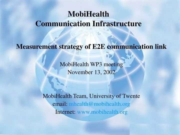 mobihealth communication infrastructure