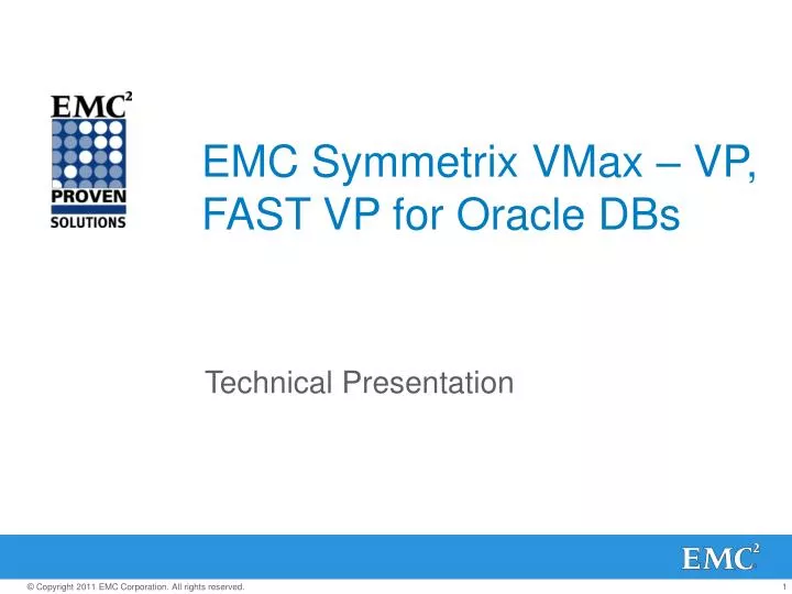 emc symmetrix vmax vp fast vp for oracle dbs