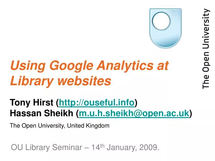 using google analytics at library websites