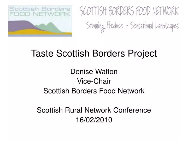 taste scottish borders project