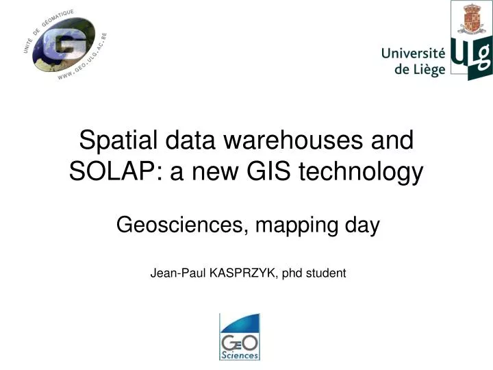 spatial data warehouses and solap a new gis technology