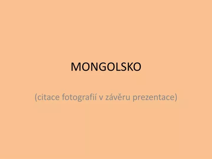 mongolsko