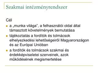 szakmai int zm nyrendszer