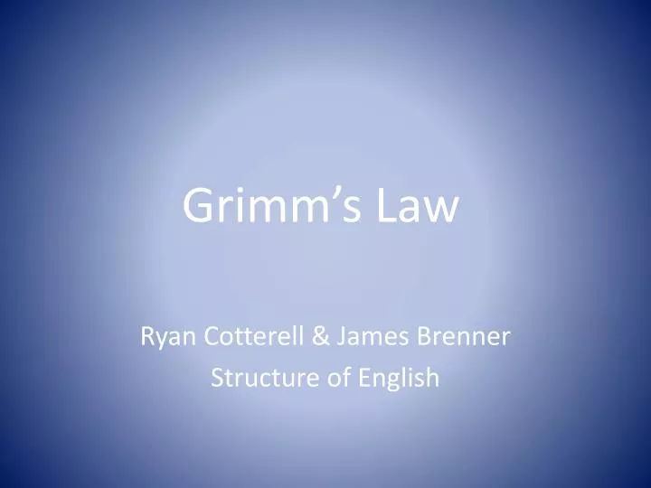 grimm s law