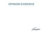 OPINION EVIDENCE - slide 1