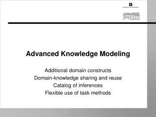 Advanced Knowledge Modeling