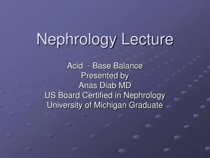 nephrology lecture