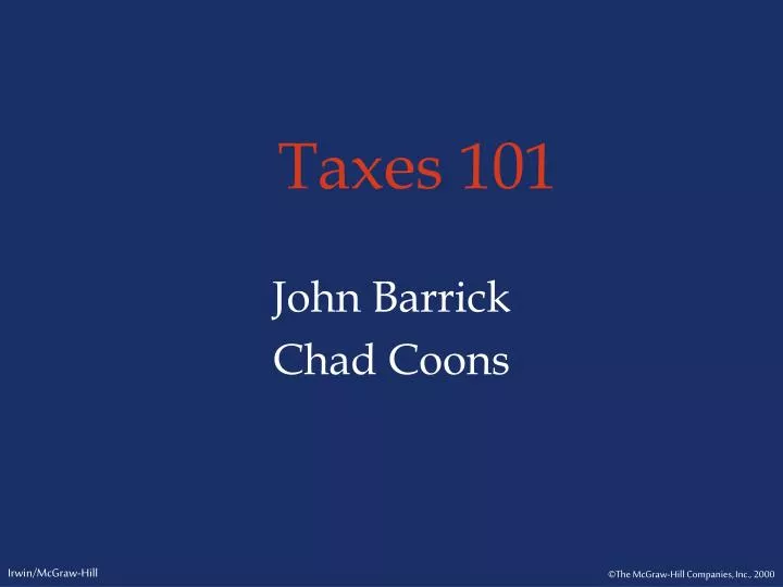 taxes 101
