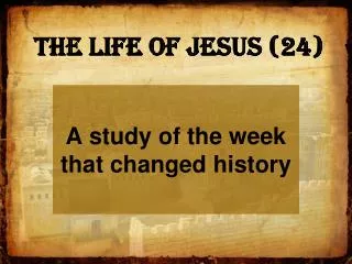 The Life of Jesus (24)