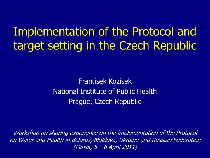 implementation of the protocol and target setting in the czech republic