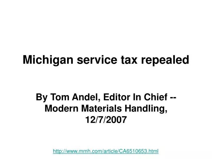 michigan service tax repealed