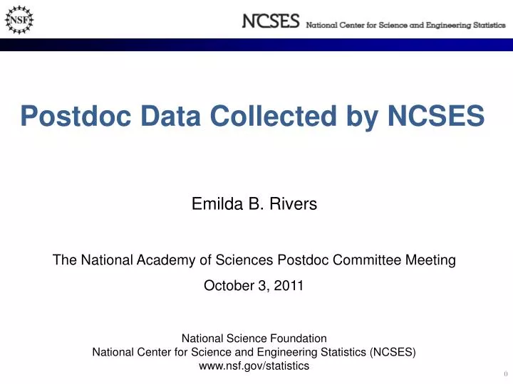 postdoc data collected by ncses