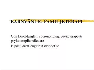 barnv nlig familjeterapi