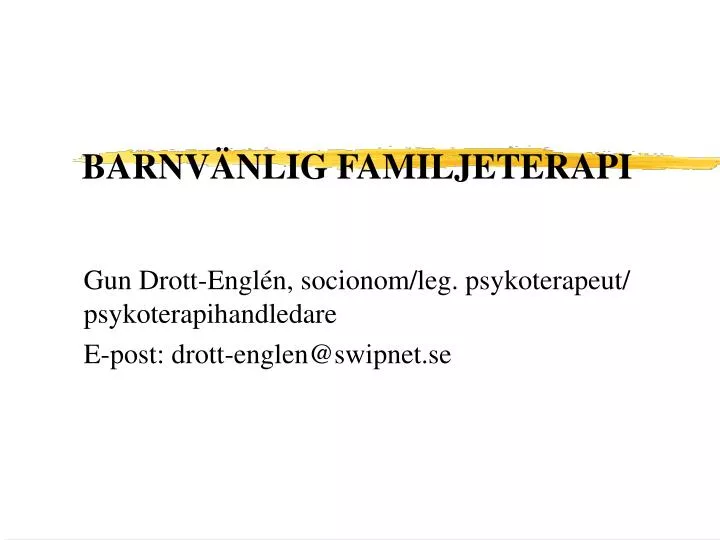 barnv nlig familjeterapi