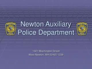 Newton Auxiliary Police Department