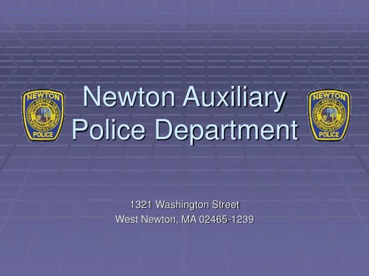 newton auxiliary police department