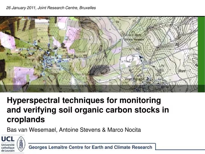 hyperspectral techniques for monitoring and verifying soil organic carbon stocks in croplands