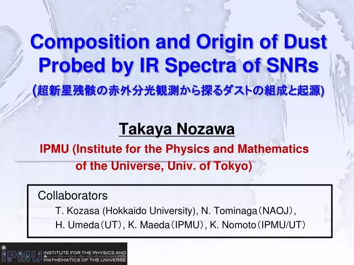 composition and origin of dust probed by ir spectra of snrs