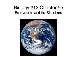 Biology 213 Chapter 55