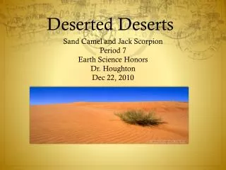 Deserted Deserts