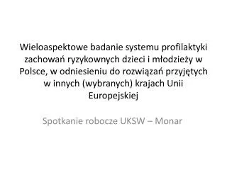 spotkanie robocze uksw monar
