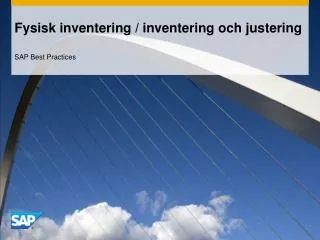 fysisk inventering inventering och justering