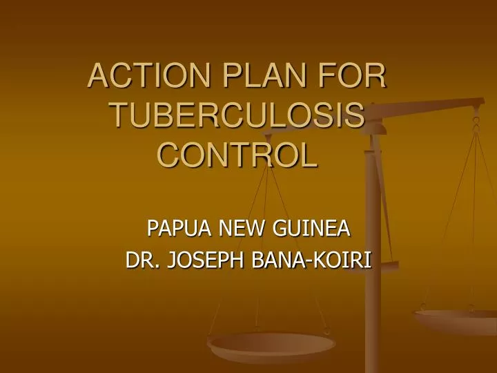 action plan for tuberculosis control