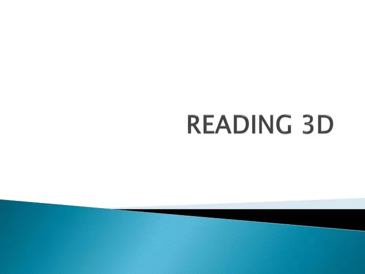 reading 3d